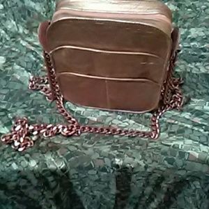 Charles Jourdan copper metallic mini purse